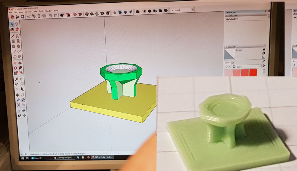 Le couvercle, et l'autel incrusté dont la coupe sera au 1/3 de la chambre, remplie avec une lamelle d'or.