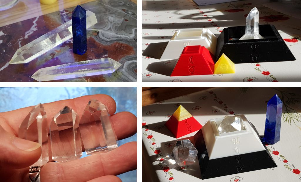 (Utilisation de cristaux, formes de Platon..)